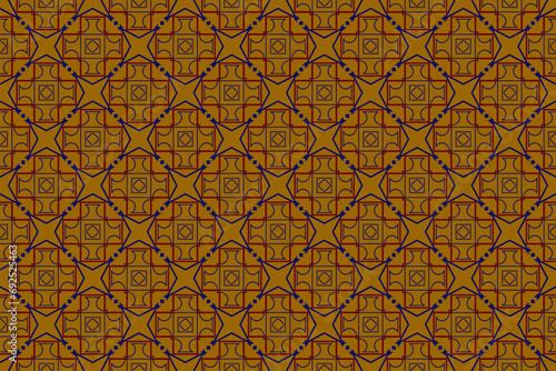 Abstract  geometric background. Dynamic shapes composition. Seamless pattern with symmetric geometric ornament. Ornamental mosaic texture.