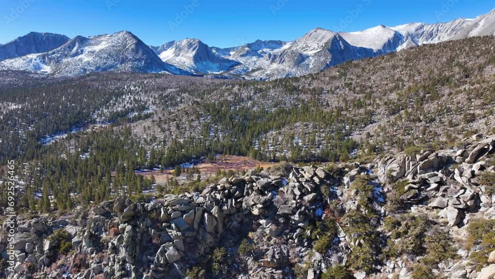California Sierra Nevada Mammoth Backcountry Peaks Aerial Drone California Sierra Nevada Mammoth Backcountry Peaks Aerial Drone