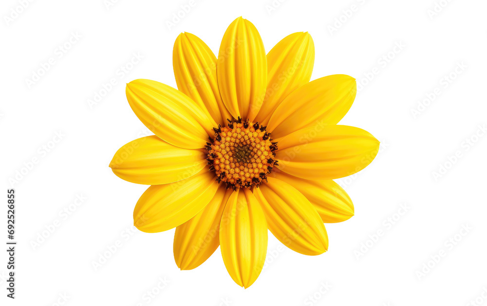 Cheerful Petals Bright Yellow Daisies on a White or Clear Surface PNG Transparent Background
