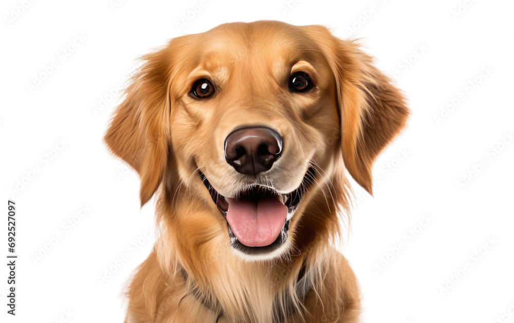 Canine Grin Joyous Furry Friend on a White or Clear Surface PNG Transparent Background