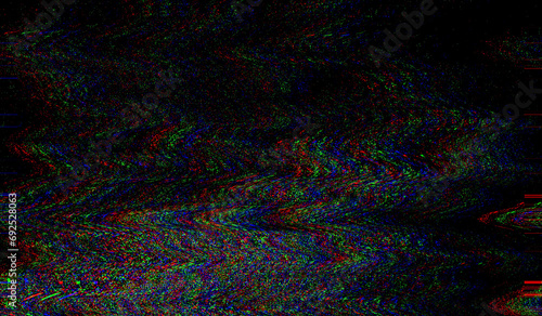 Realistic TV Video Noise Grain Digital Computer Interference Distortion Glitch Overlay Texture. Bad Signal Error Display. VHS Effect.