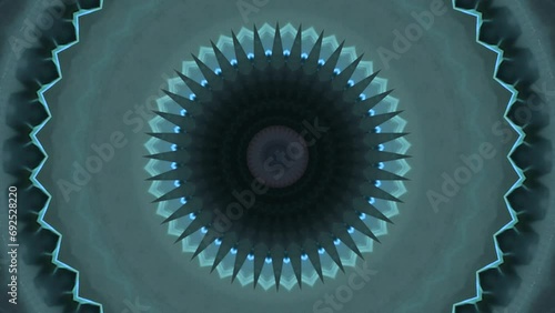 4K Colorful kaleidoscope background. Abstract multicolored motion graphics background for yoga specialist, astrology, art therapist, night club, music video.