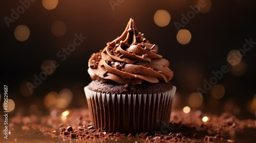 sweet chocolate cupcake food illustration bakery indulgence, treat frosting, baking delicious sweet chocolate cupcake food