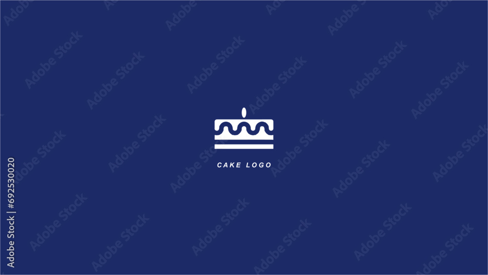 Obraz premium Logo cake birthday simpel fresh
