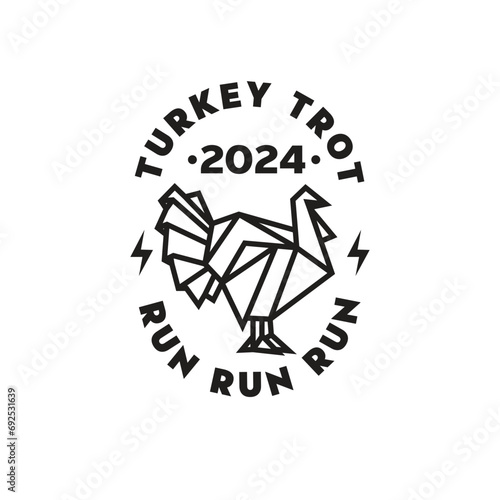 Turkey trot vector, design, poster, typography