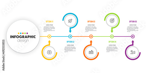 Vector business data visualization, process diagram graph with 4 options. Business template timeline for presentation, creative ideas for infographics.