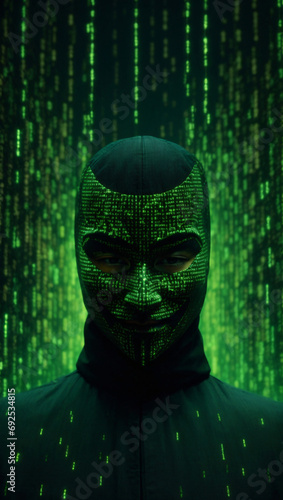 disguised hacker Idea of cybercrime: botnets, networks of cybercriminals, tools of cybercriminals, cyberheists, cyberbullying, cyberstalking, cyberwarfare strategies, 
