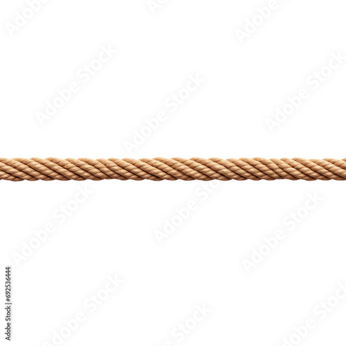 Long straight rope seamless isolate transparent white background photo