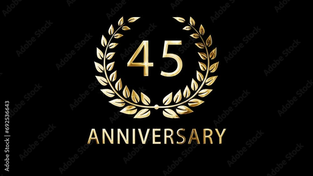 Congratulations on the 45th anniversary, anniversary, awarding, alpha channel Congratulations on the 45th anniversary, anniversary, awarding, alpha channel