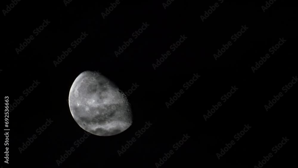 The Moon - normal speed with clouds passing by - left bottom The Moon - normal speed with clouds passing by - left bottom