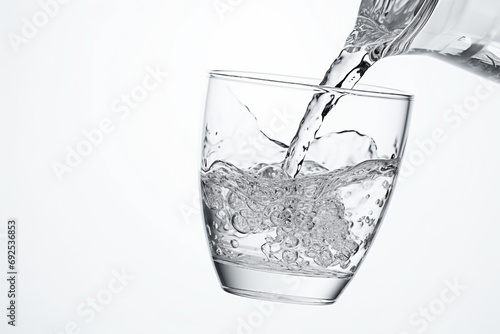 Pouring drinking water in glass