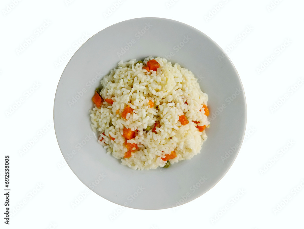 A plate of rice pilav with carrots