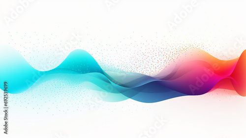 Vibrant Abstract Dots and Particles Flowing in Colorful Waves - Dynamic Digital Art Illustration for Modern Backgrounds and Creative Design.