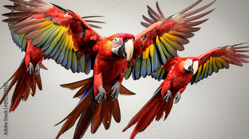 red and yellow macaw HD 8K wallpaper Stock Photographic Image 