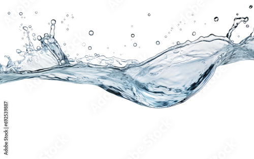 Liquid Brilliance Clear Water Splash on a White or Clear Surface PNG Transparent Background