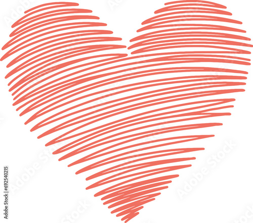 Hand-drawn heart. Valentine’s Day. Vector.