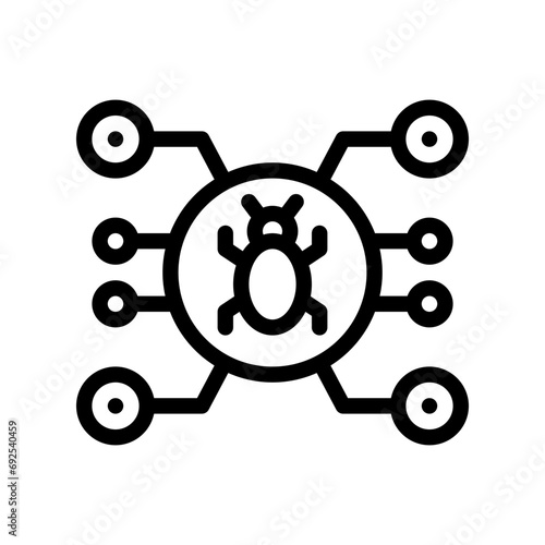 malware line icon