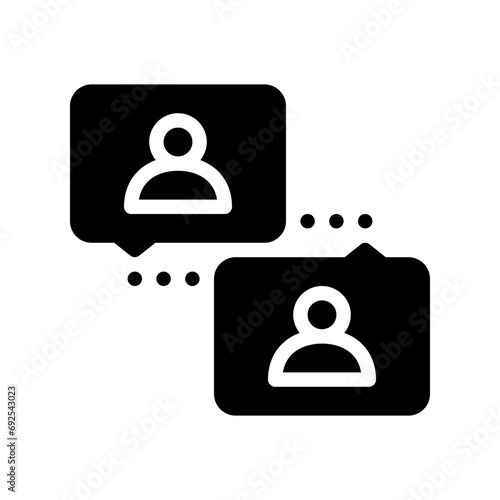 messaging glyph icon