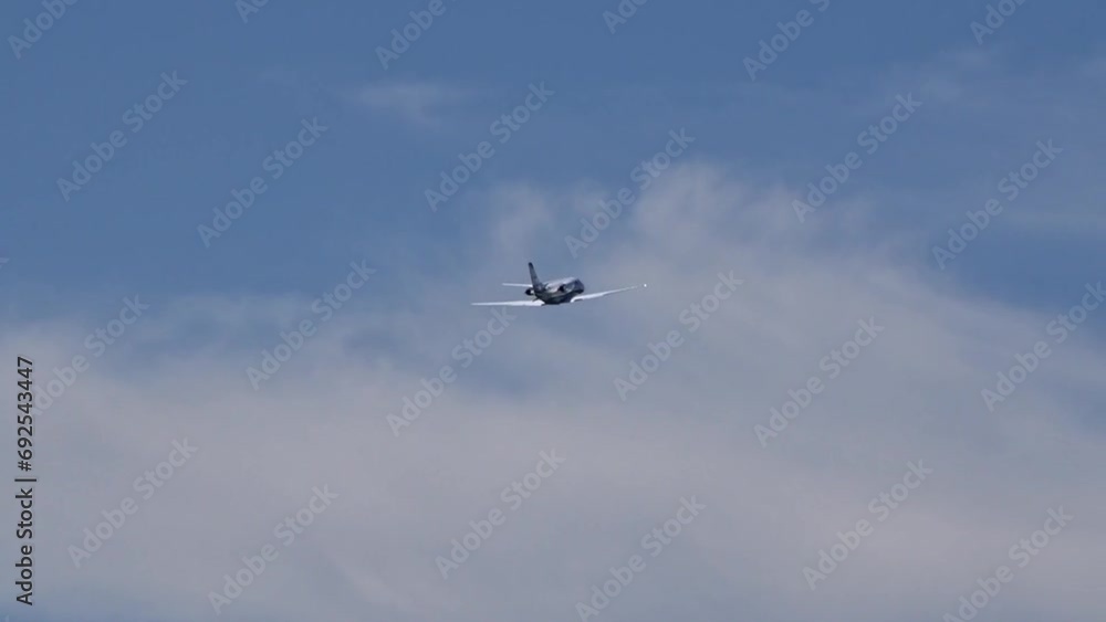 Small Jet Silhouette Departing Take Off Tail Section View Airport Small Jet Silhouette Departing Take Off Tail Section View Airport
