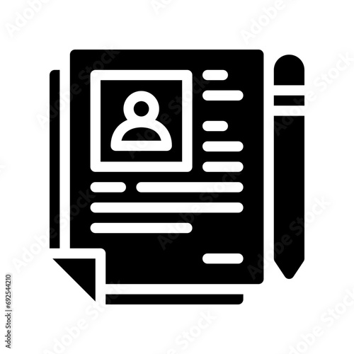 curriculum vitae glyph icon