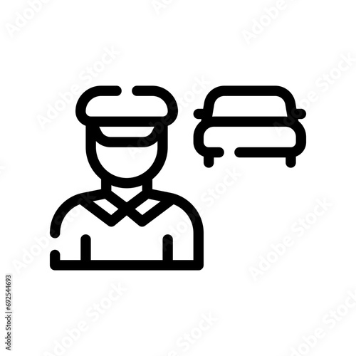 chauffeur line icon