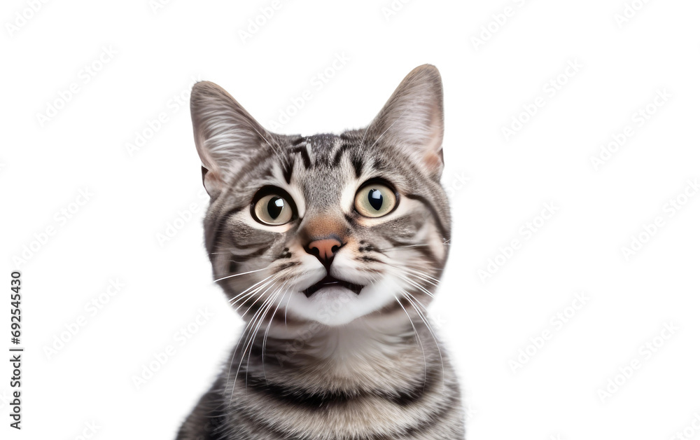 Smiling Whiskers Cute Cats Charm on a White or Clear Surface PNG Transparent Background