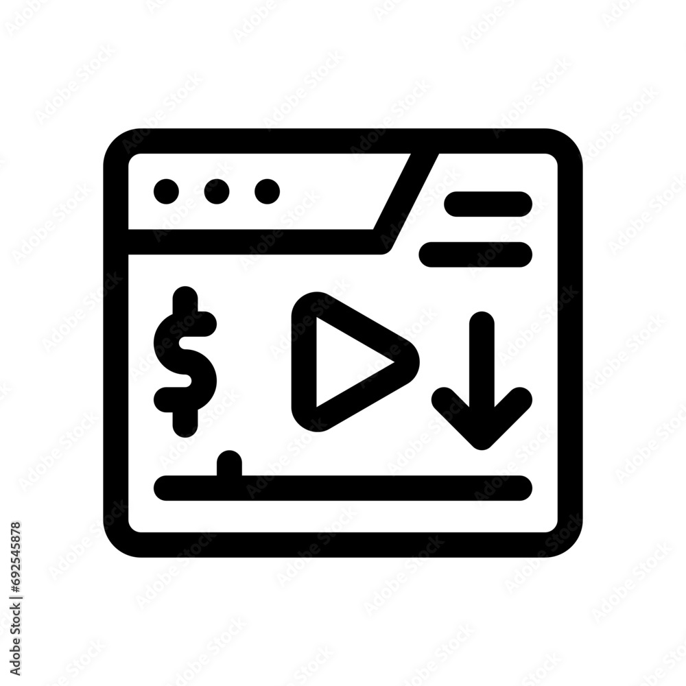 monetize line icon monetize line icon