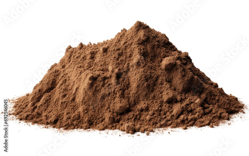 Dirt Mound Accumulated Earth Heap on a White or Clear Surface PNG Transparent Background