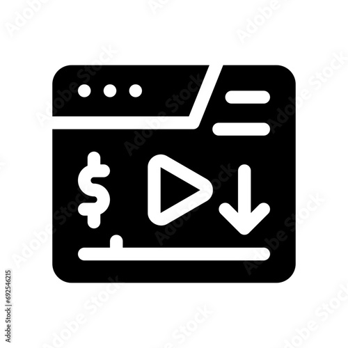 monetize glyph icon