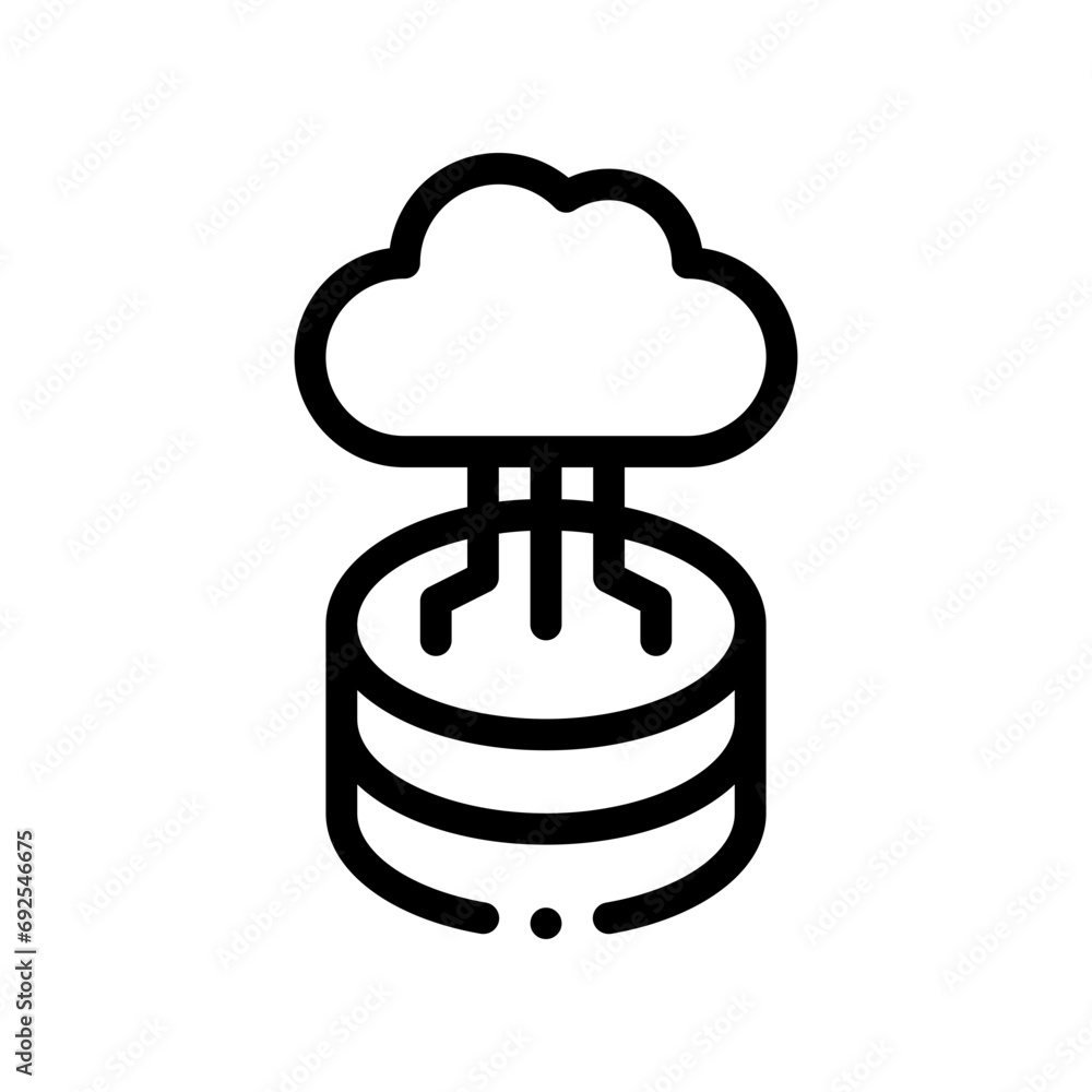 cloud database line icon cloud database line icon