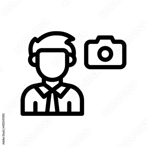 cameraman line icon
