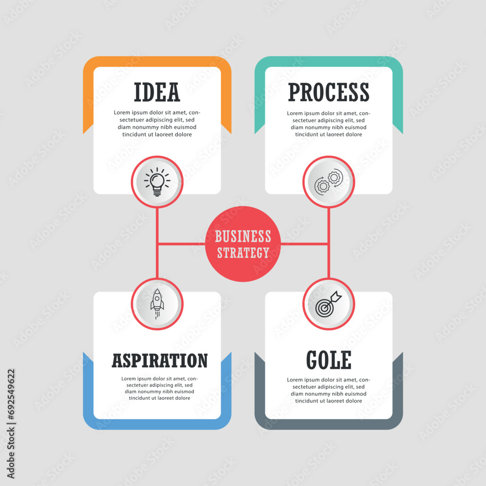 colorful infographic 4 steps colorful infographic 4 steps