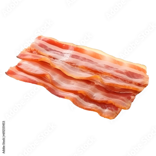 Bacon isolated on transparent background, baon clipart, food clipart, meal, meat on transparent background, breakfast clipart, isolated on transparent background, bacon stripes, healthy food photo