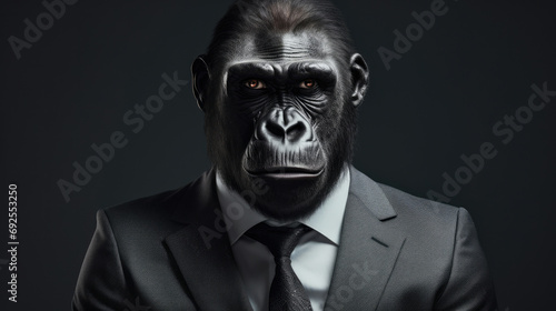 Monkey portrait zoo primate gorilla male mammal nature animals face ape wildlife photo