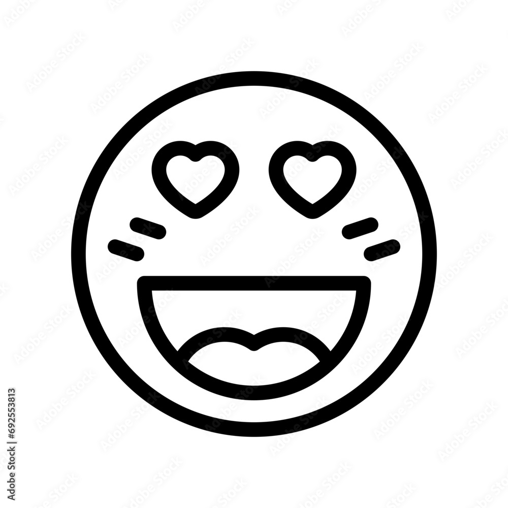 Obraz premium emoji line icon