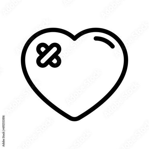 heart line icon photo