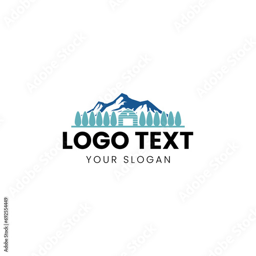 Mountain garage  Storage warehouse design modern logo