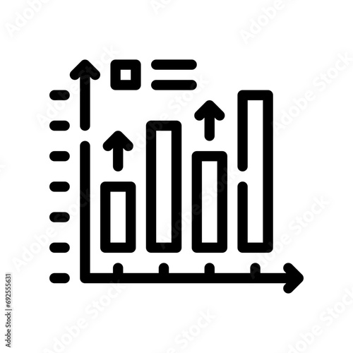 bars chart line icon