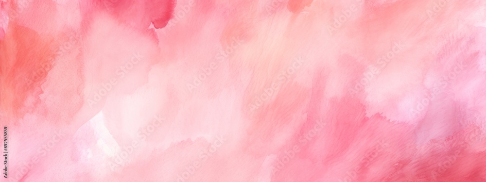 Fototapeta premium Watercolor art background. Old paper. Pink texture for cards, flyers, poster, banner. 
