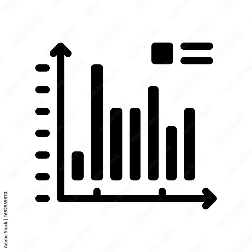 bars chart glyph icon bars chart glyph icon