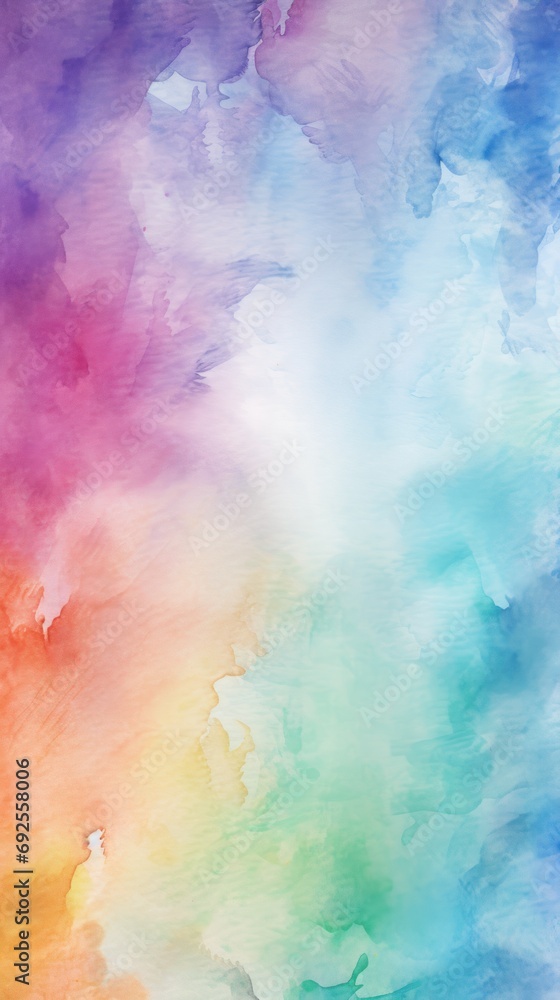 Watercolor art background. Old paper. Rainbow texture for cards, flyers, poster, banner.	
