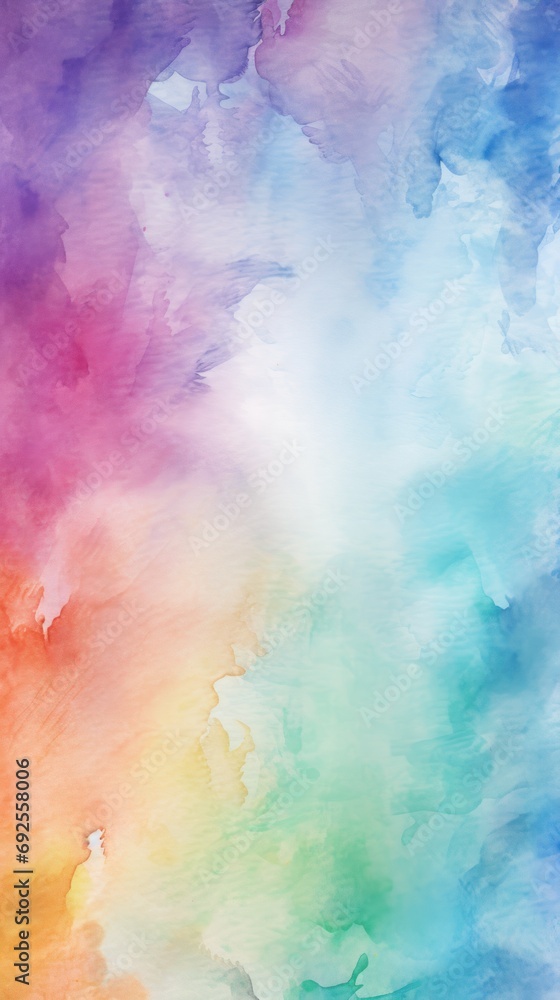 Obraz premium Watercolor art background. Old paper. Rainbow texture for cards, flyers, poster, banner. 