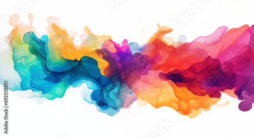 Abstract background of colorful ink vapor in the style of vibrant