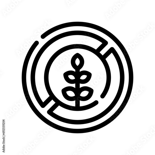 gluten line icon