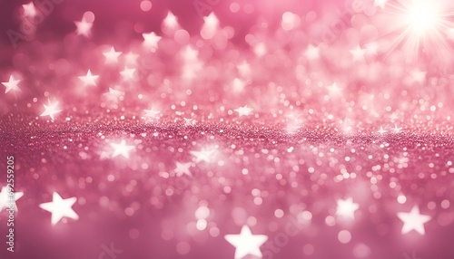 pink star glitter texture, bokeh