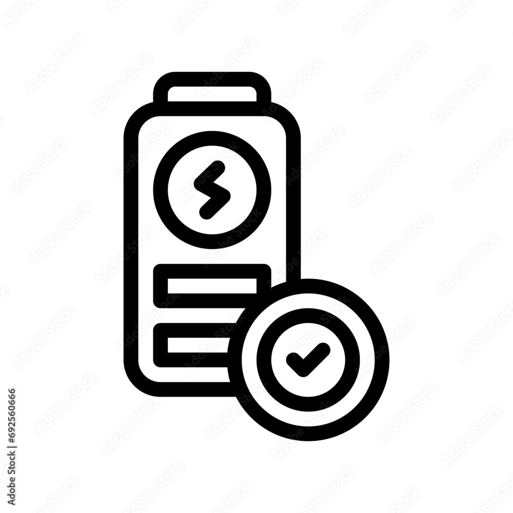 battery charge line icon battery charge line icon