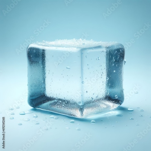 ice cube and water