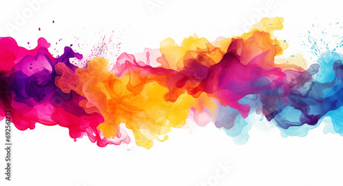 Abstract background of colorful ink vapor in the style of vibrant