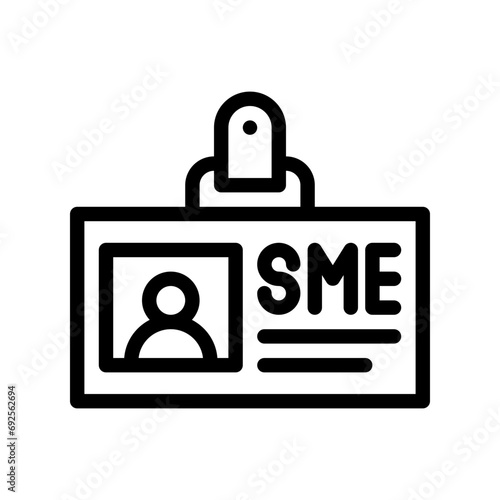 business card line icon