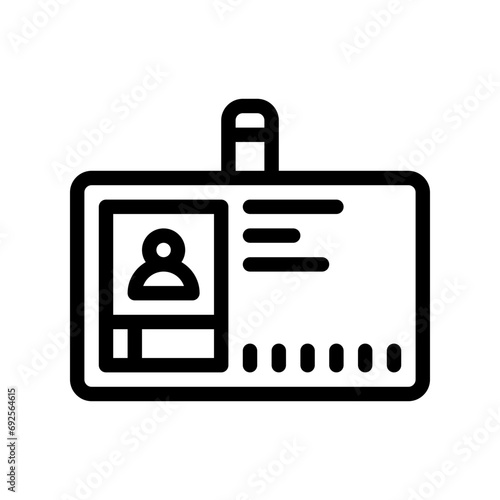 access card line icon